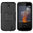 Dual Layer Rugged Tough Shockproof Case & Stand for Nokia 1 - Black